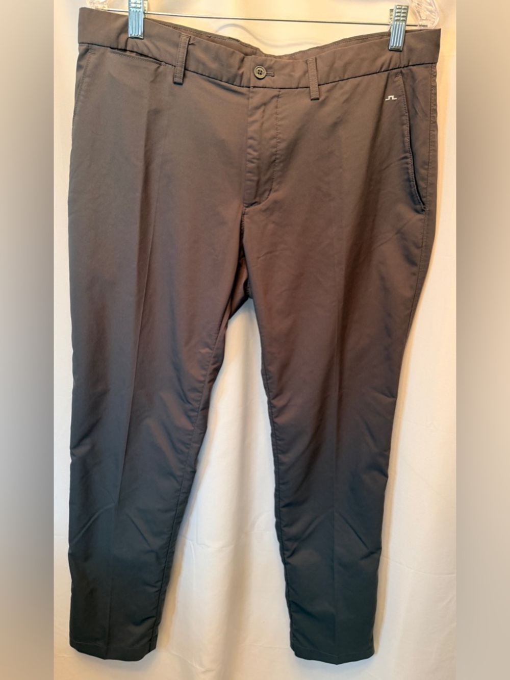 J.Lindeberg Men's Size 34x30 Elof Golf Pants Gray Lightweight Stretch Logo